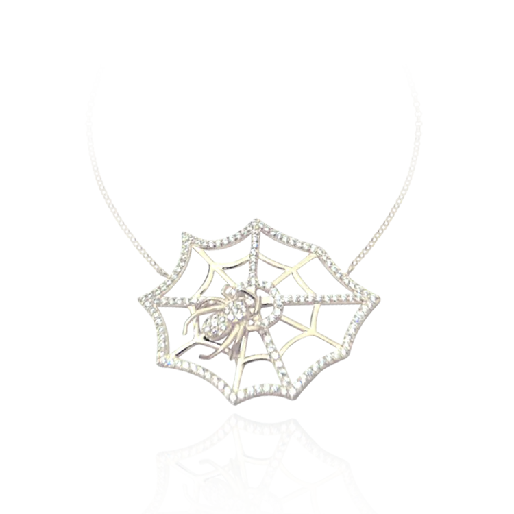 Large Spider Web Necklace