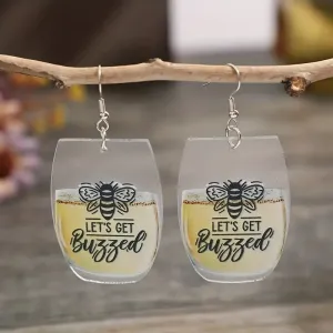 Let's Get Buzzed Acrylic Earrings