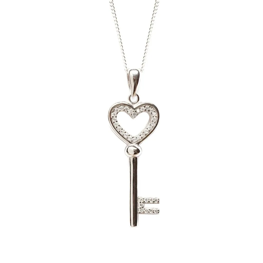 Love Key Pendant | Silver