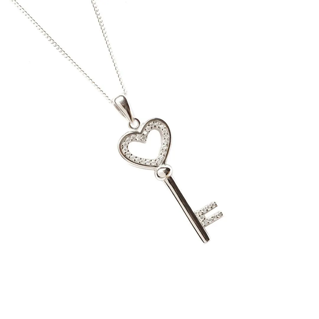 Love Key Pendant | Silver