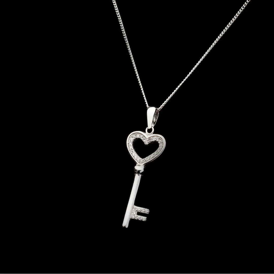 Love Key Pendant | Silver