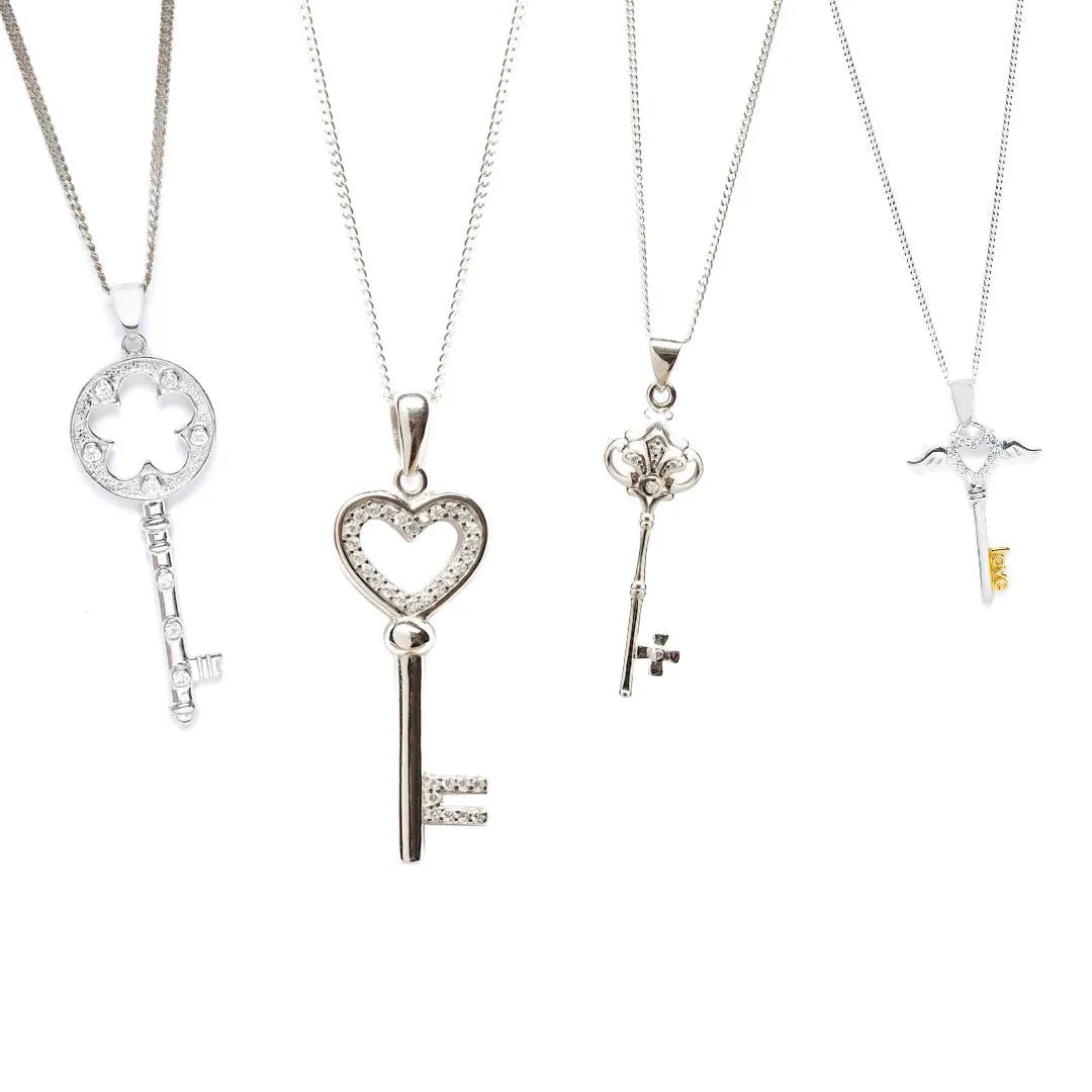 Love Key Pendant | Silver