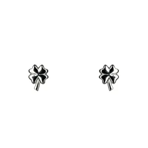 Lucky Clover Sterling Silver Stacking Stud Earrings