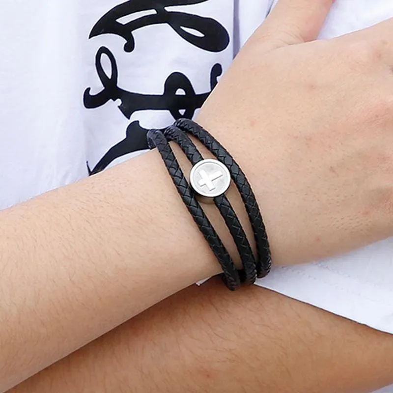 Men's Cross Bracelet <br> Medallion