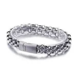 Men's Retro Woven Titanium Steel Bracelet - Personalized Domineering Jewelry Gift