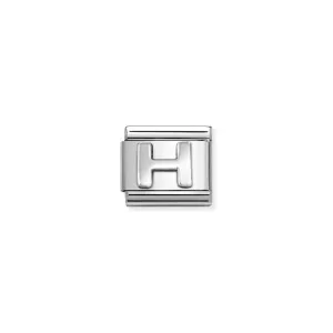 Nomination Composable Link Letter H, Silver