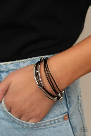 Paparazzi Bracelet ~ Magnetically Modern - Black