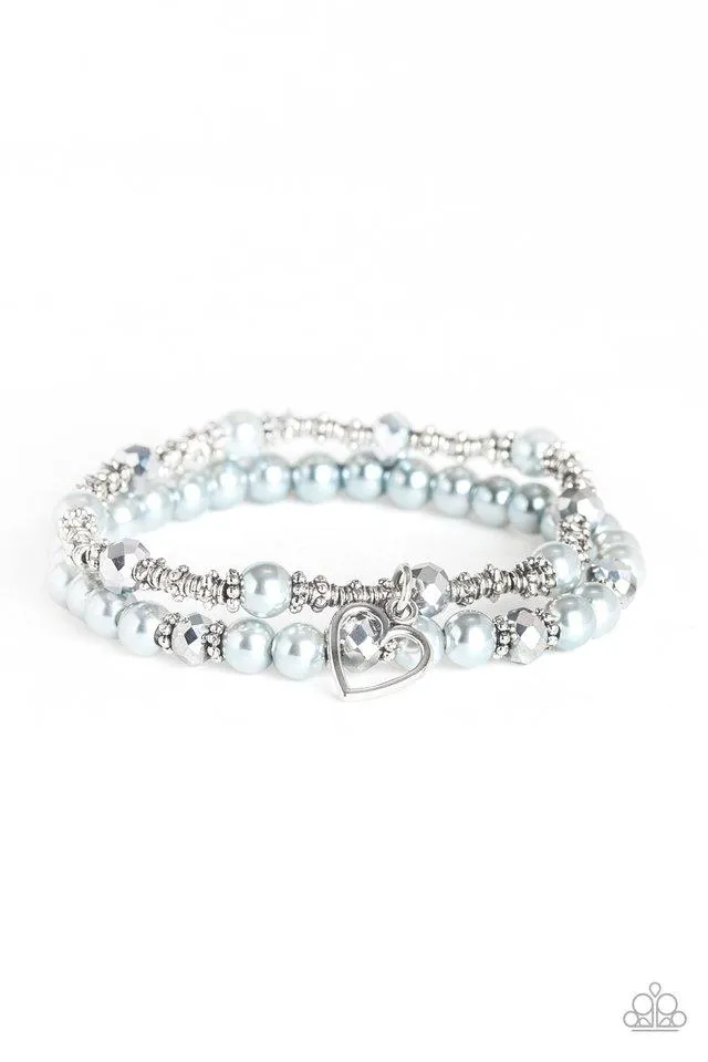 Paparazzi Bracelet ~ Sweetheart Splendor - Silver