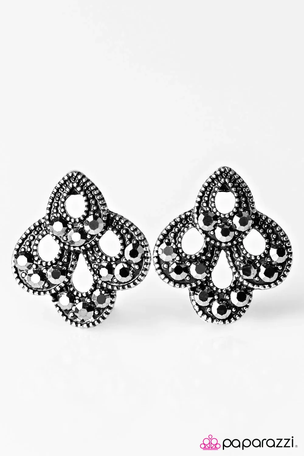 Paparazzi Earring ~ How To Steal A Million  - Silver