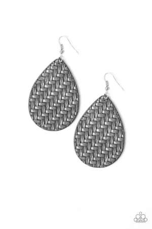 Paparazzi Earring ~ Teardrop Trend - Silver