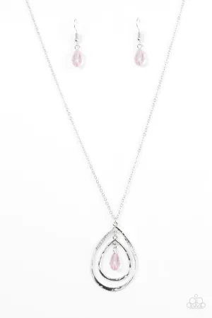 Paparazzi Necklace ~ Its Raining Radiance - Pink