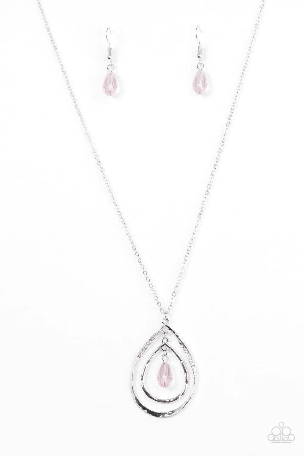 Paparazzi Necklace ~ Its Raining Radiance - Pink