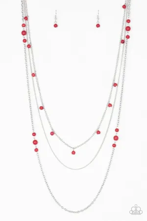 Paparazzi Necklace ~ Laying The Groundwork - Red