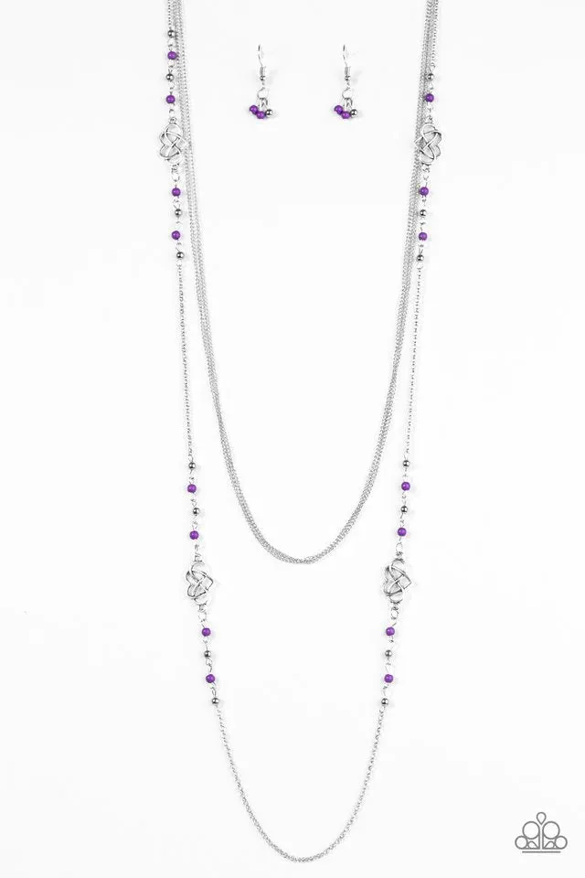 Paparazzi Necklace ~ Love Every Day - Purple