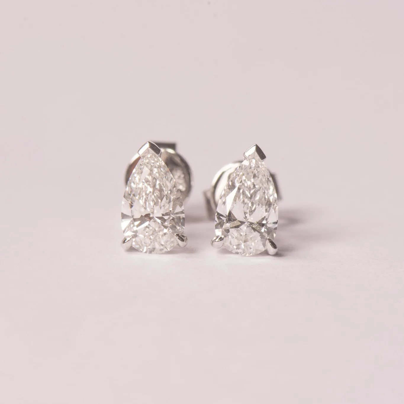 Pear Diamond Studs