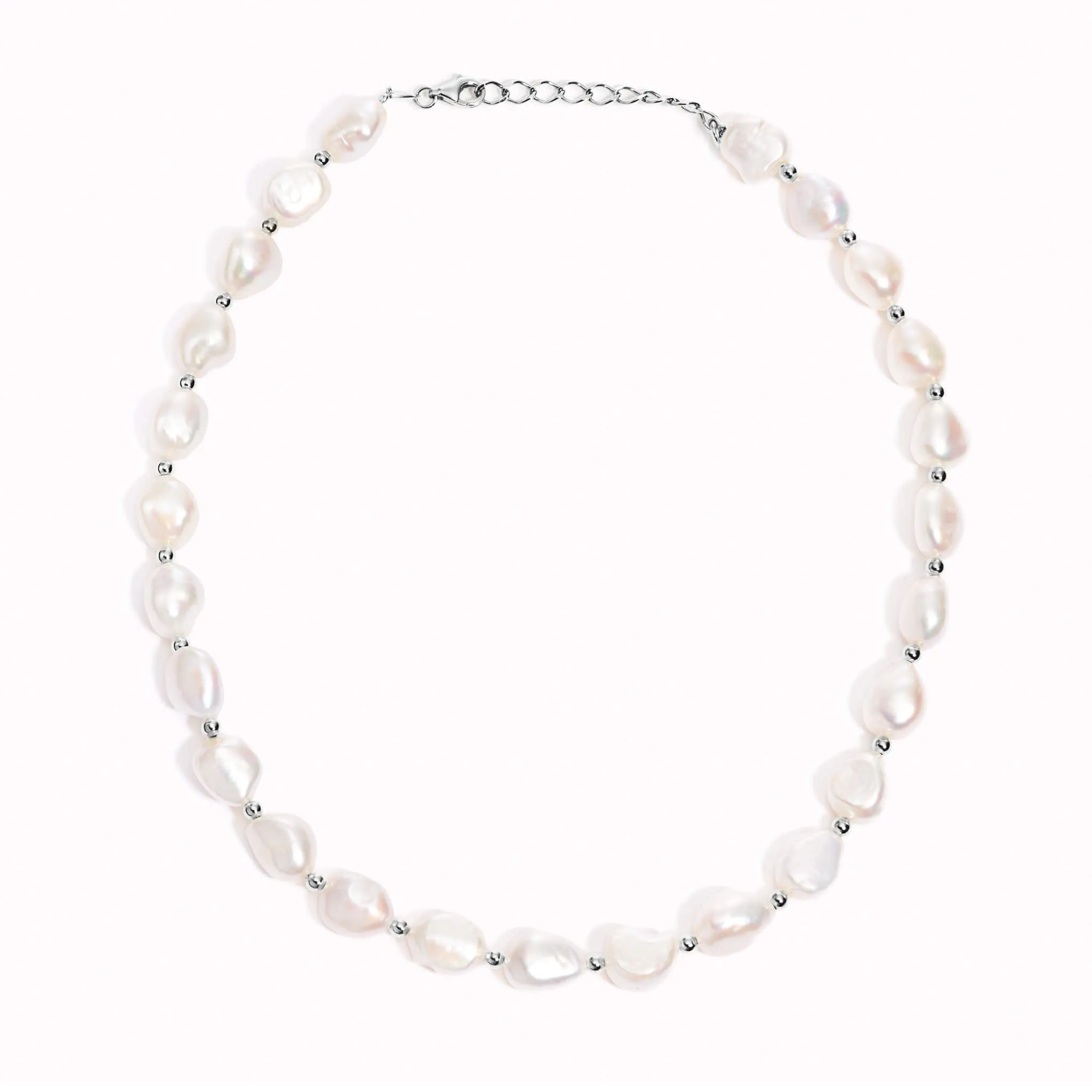 Pearl Necklace Silver - Ingrid