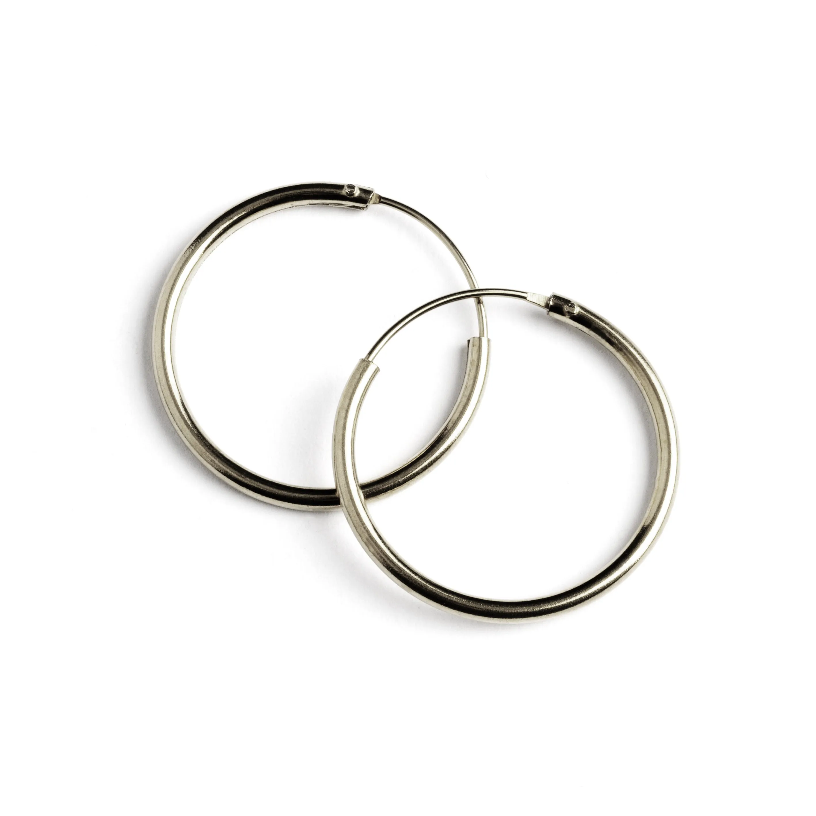 Plain Silver Hoop Earrings