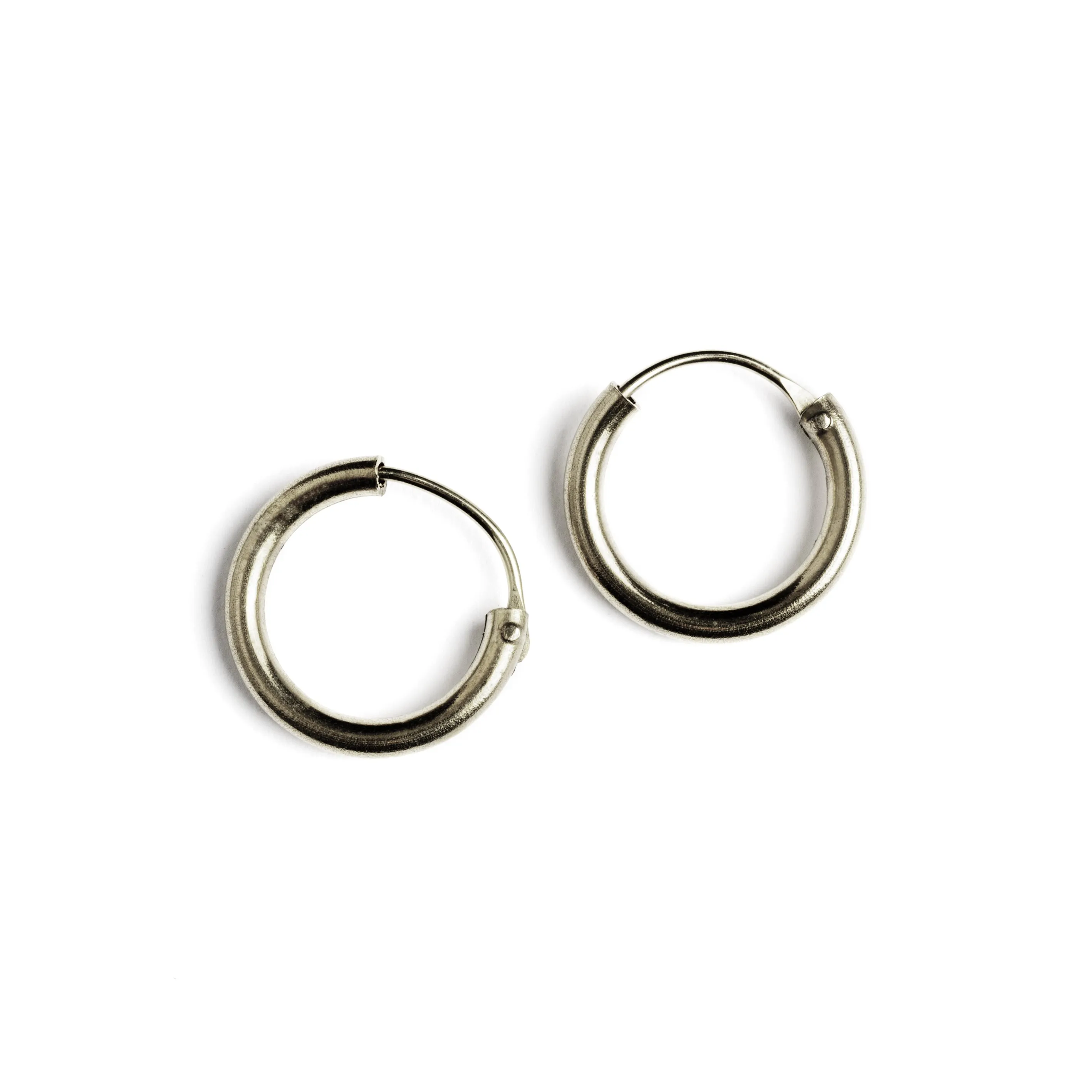 Plain Silver Hoop Earrings