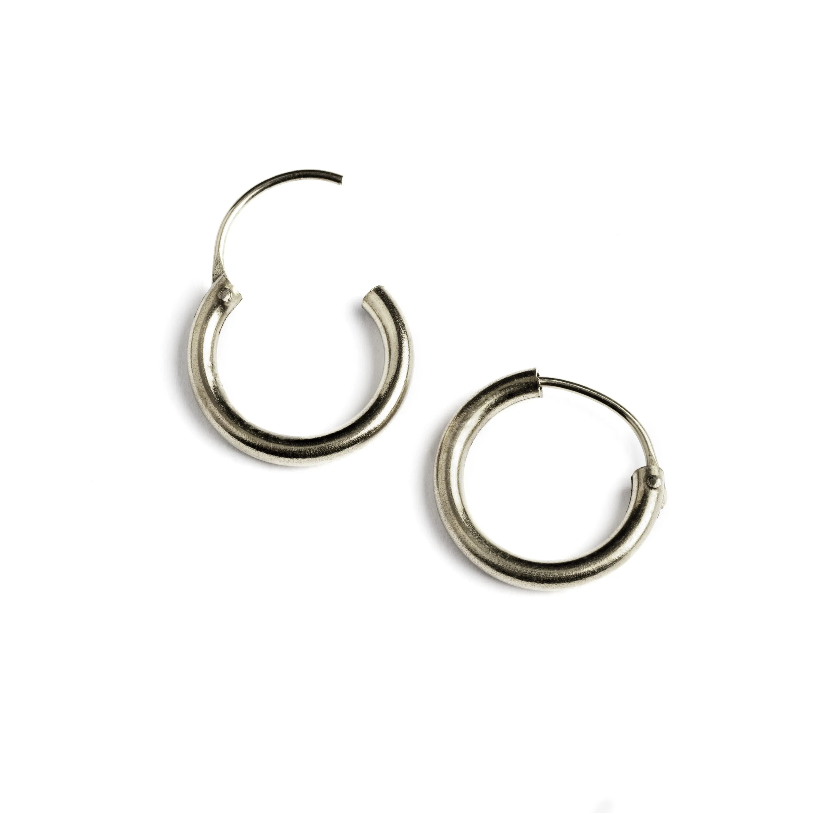 Plain Silver Hoop Earrings