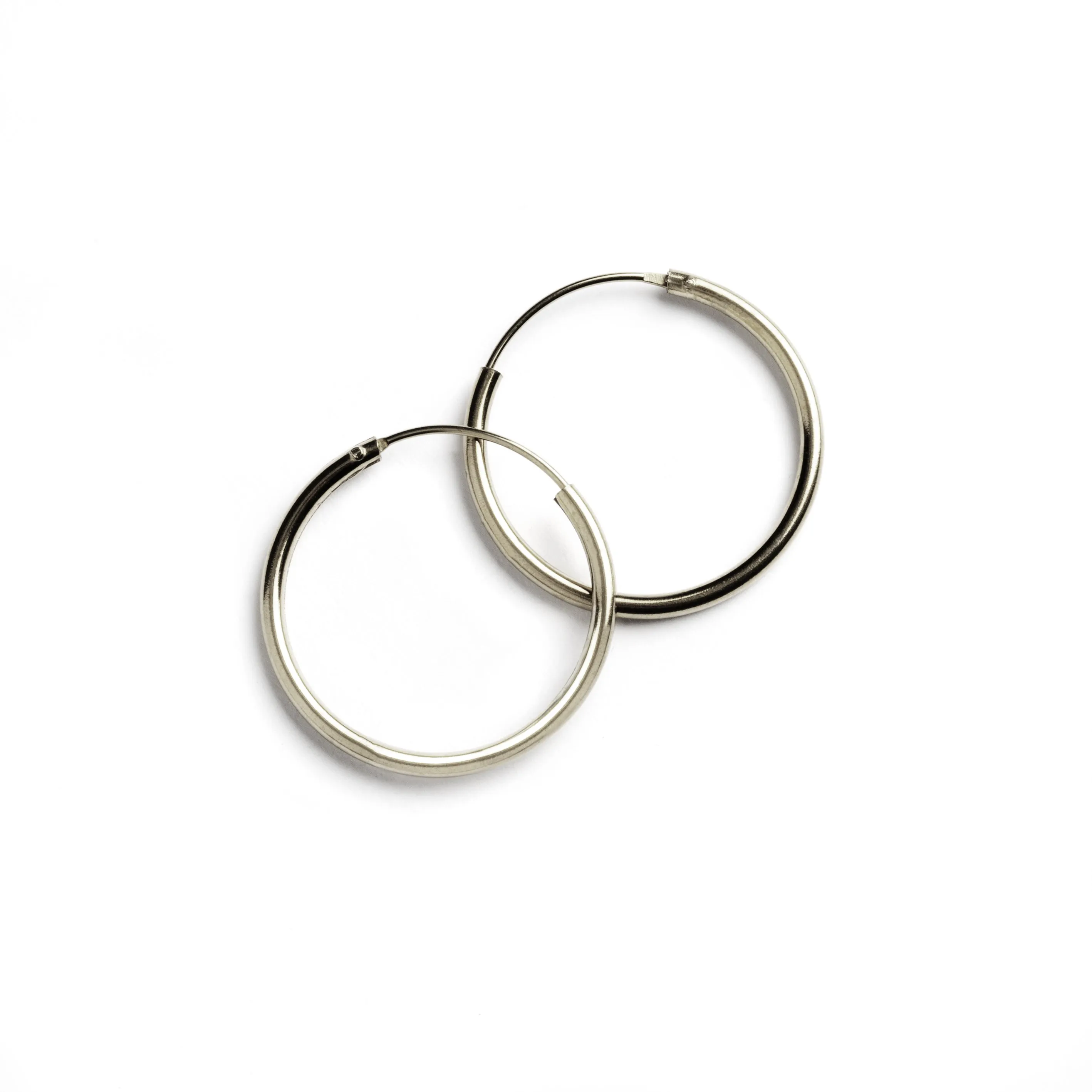 Plain Silver Hoop Earrings