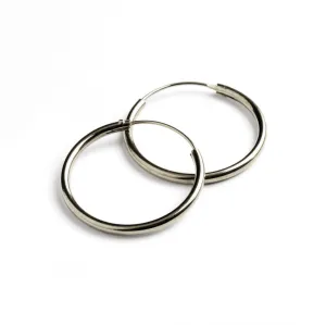 Plain Silver Hoop Earrings