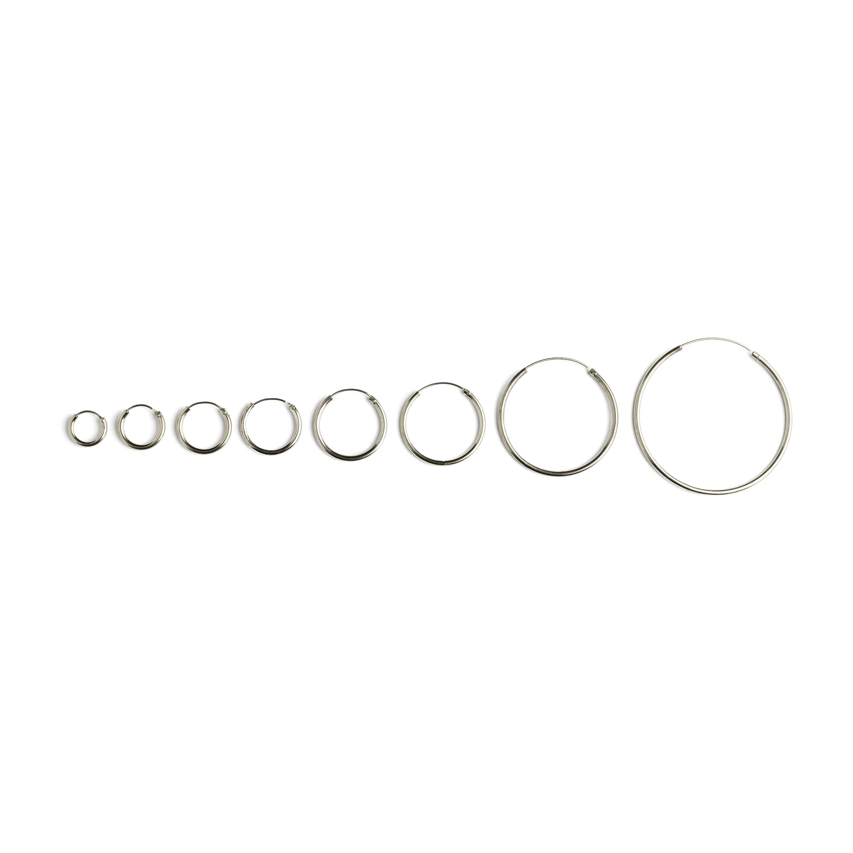 Plain Silver Hoop Earrings