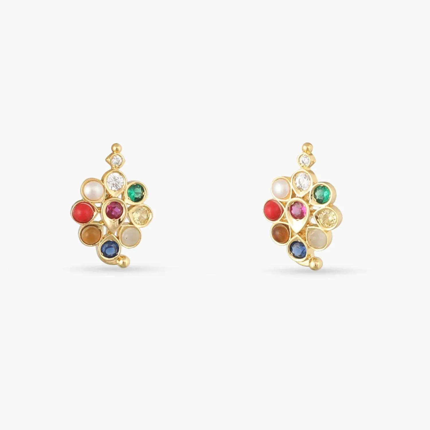 Pushpika Navaratna Silver Stud Earrings