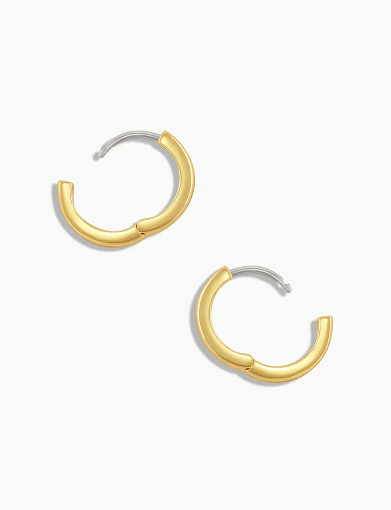 Reed Hoops, Gold/Stainless