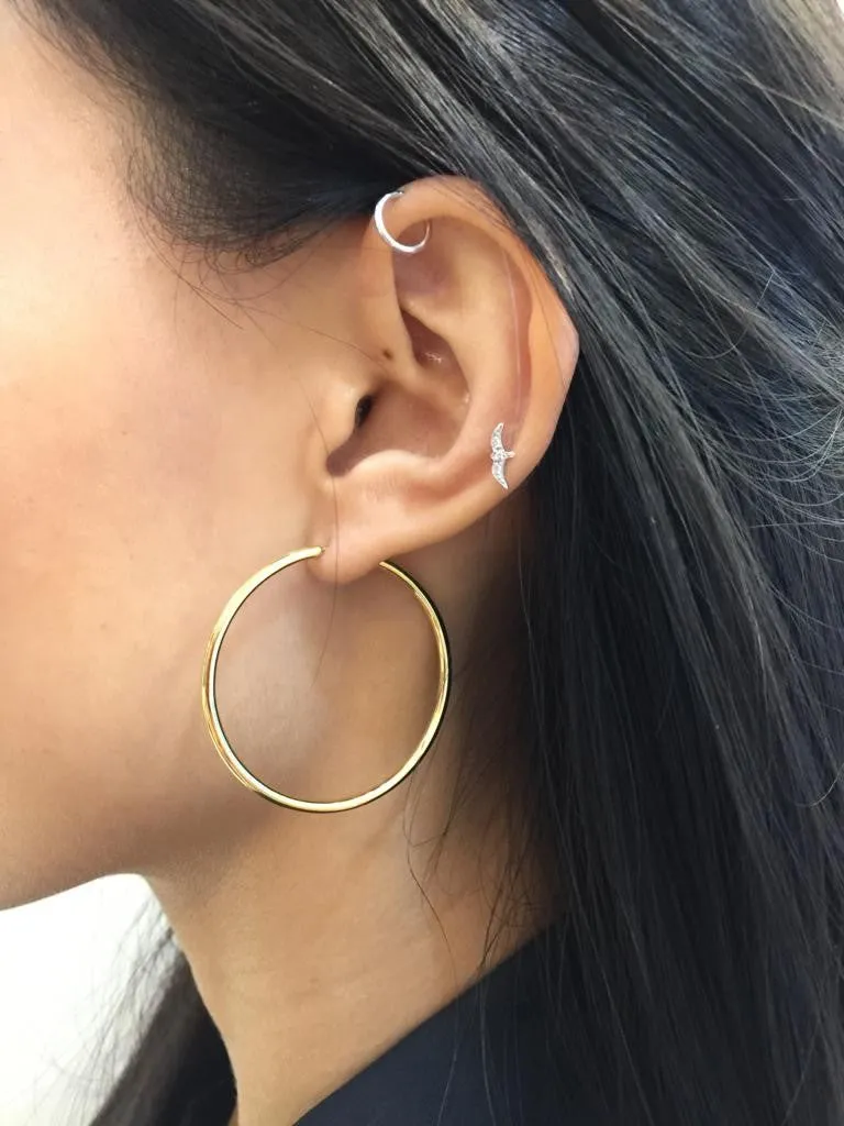 Senorita 35 Hoop (pair), Gold High Polished