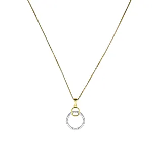 Silver & Gold Vermeil Circles Pendant