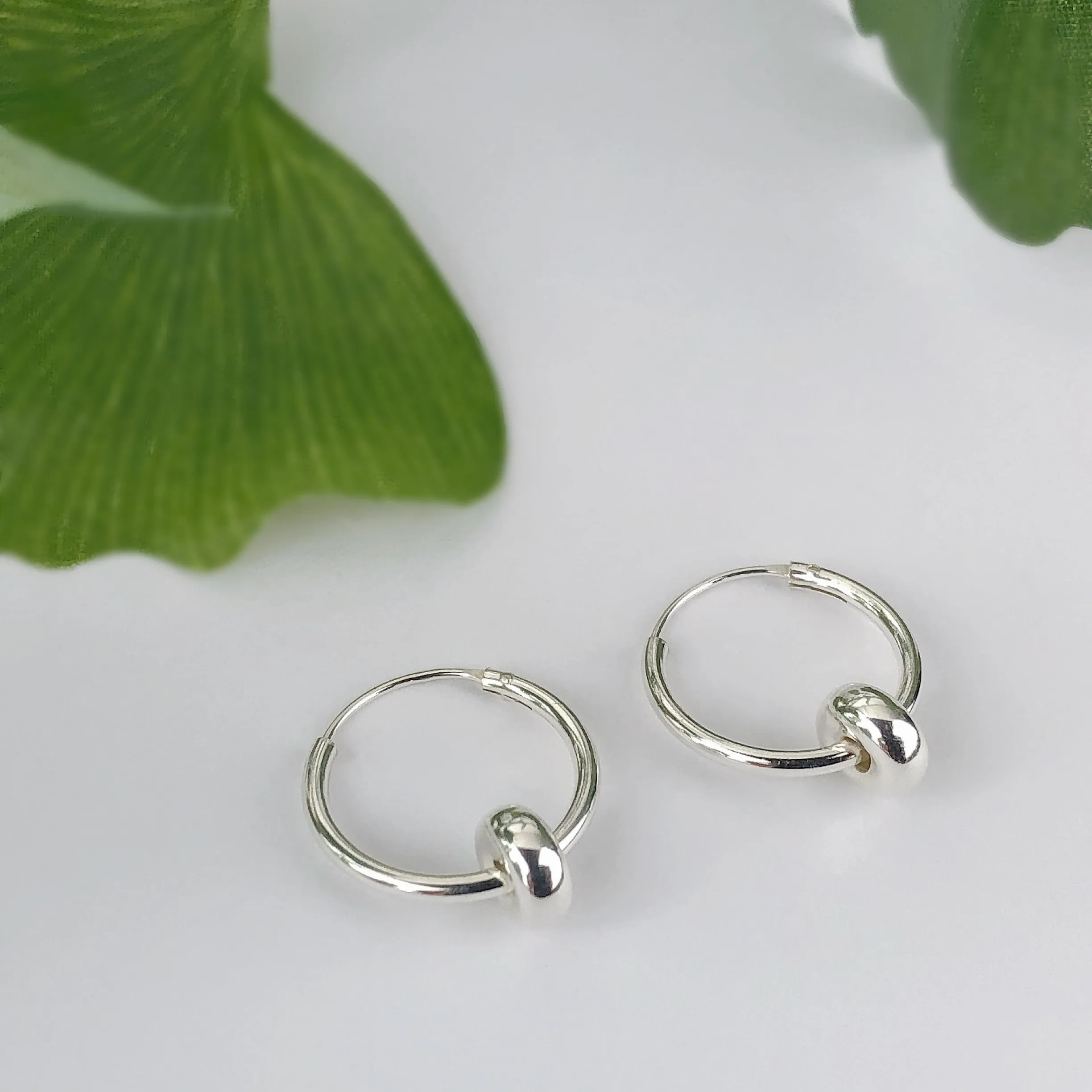 Silver Donut Hoops - VE4739