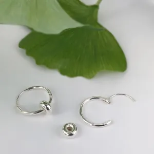 Silver Donut Hoops - VE4739