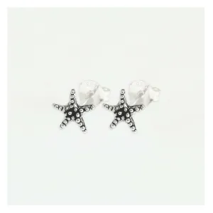 Silver Starfish Ear Studs - Elegant Nautical Jewelry for Beach Lovers