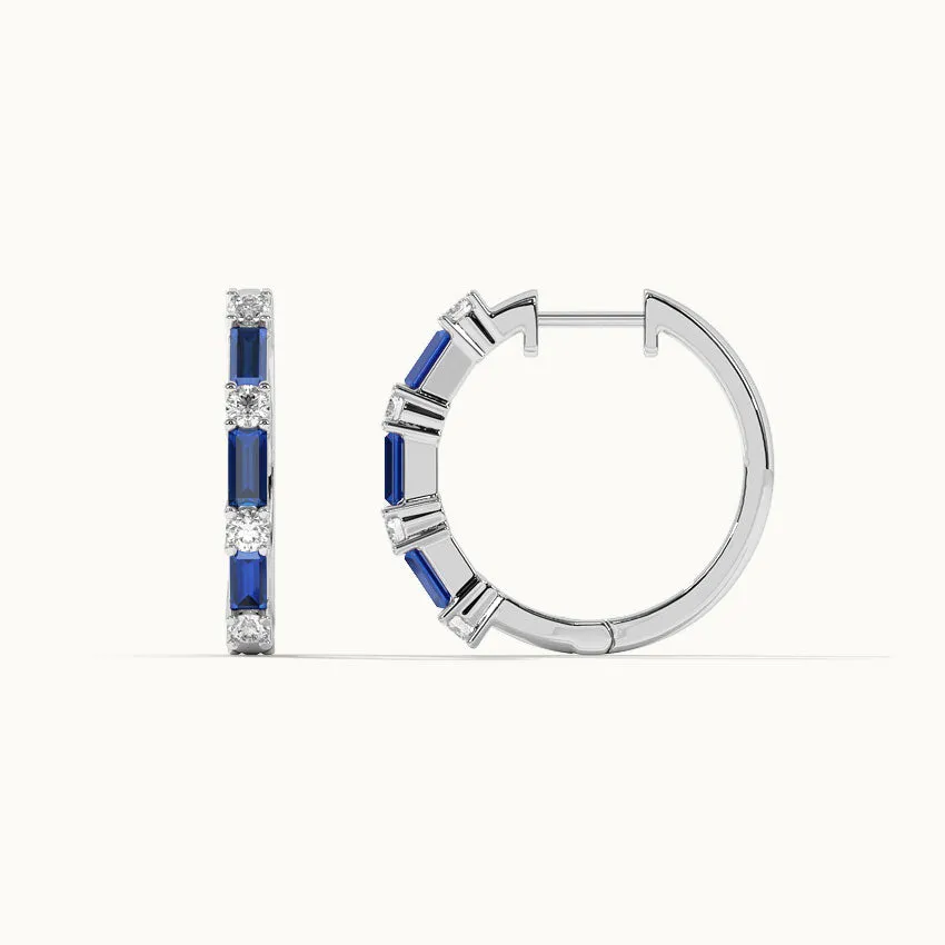 Single Row Station Diamond Hoops