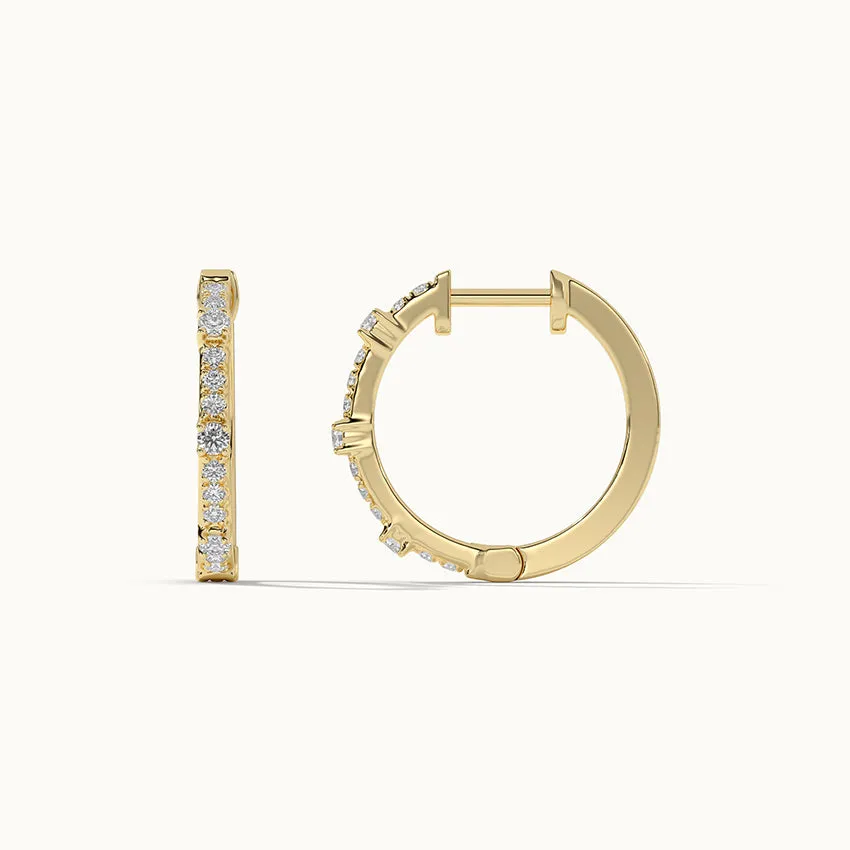 Small Station Diamond Hoops