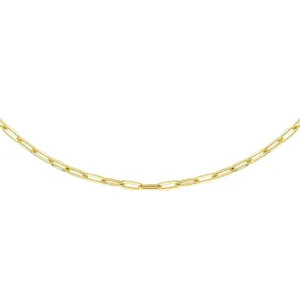 Soleil Collection 18" Petite Paperclip Link Necklace | 9K Solid Yellow Gold