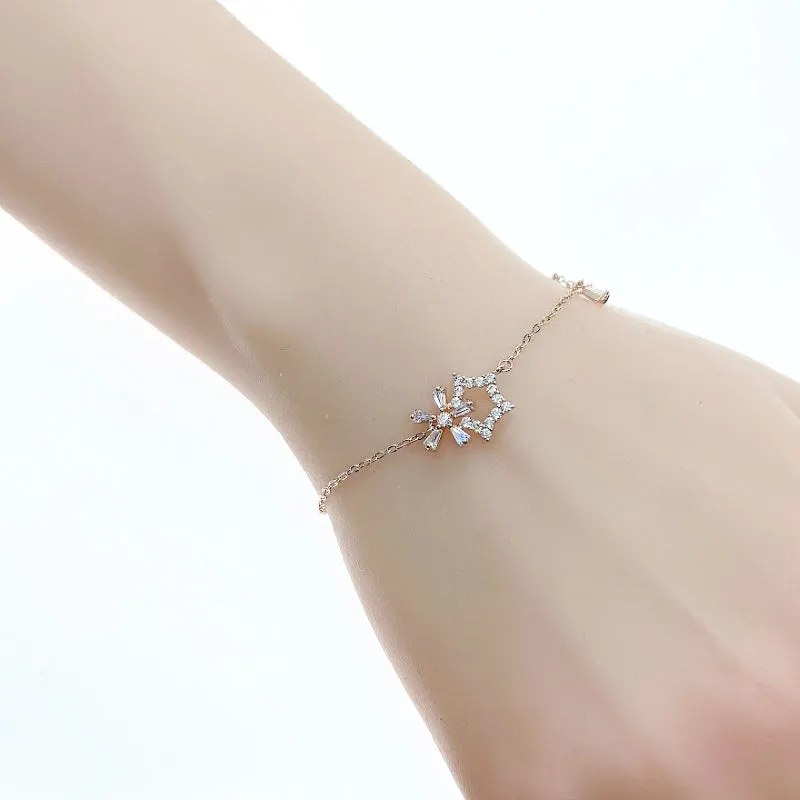 Star & Flower Cubic Zirconia Bracelet