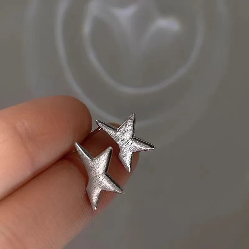 Sterling Silver Elegant Star Studs