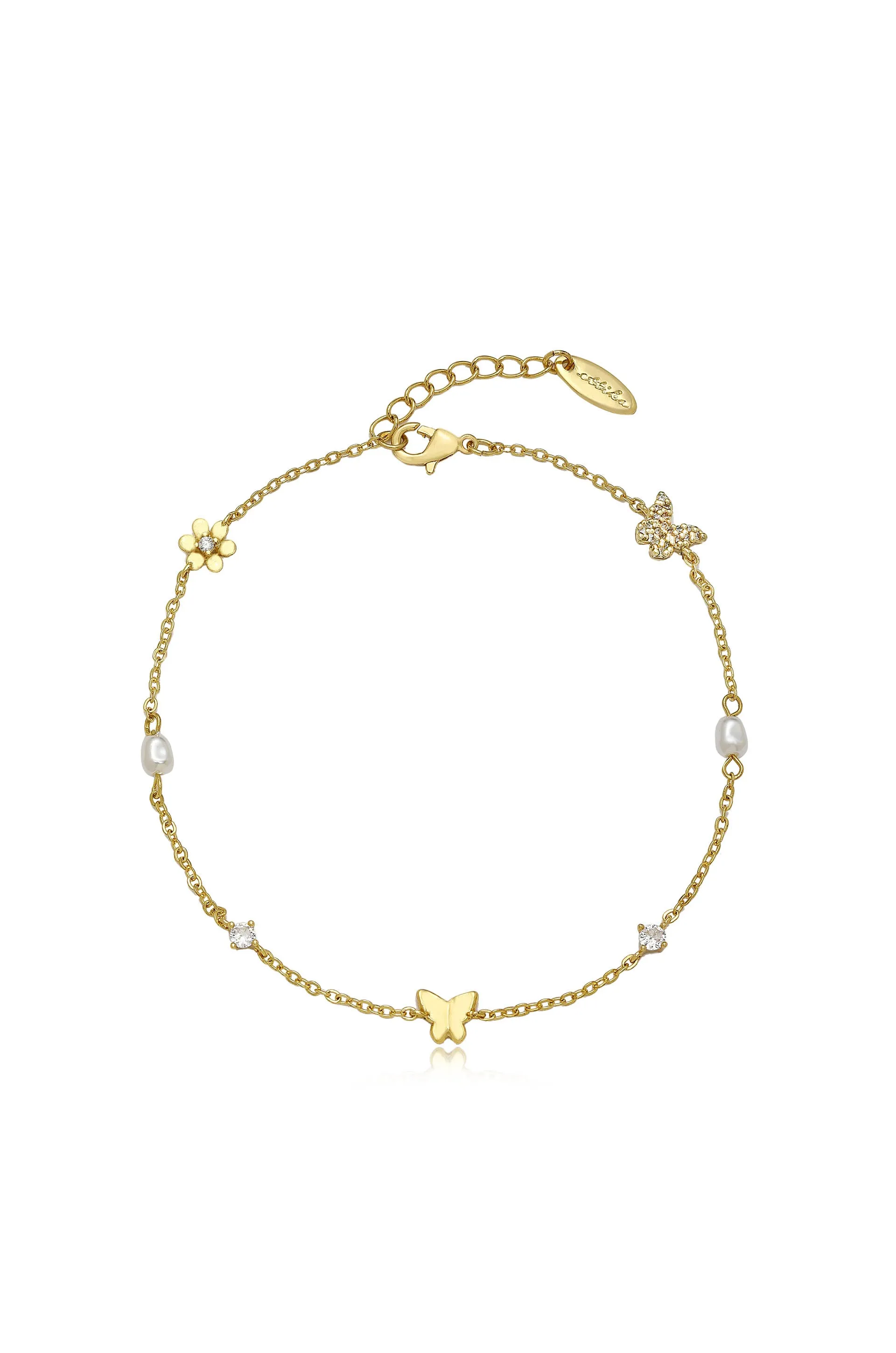 Subtle Butterflies and Pearl Anklet