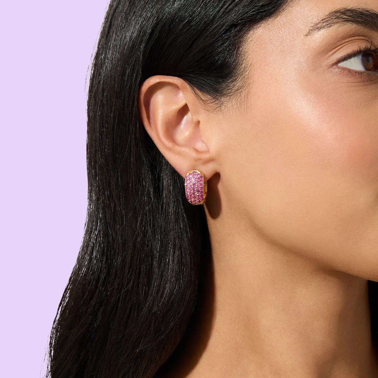 The Chubby 18K Gemstone Hoops