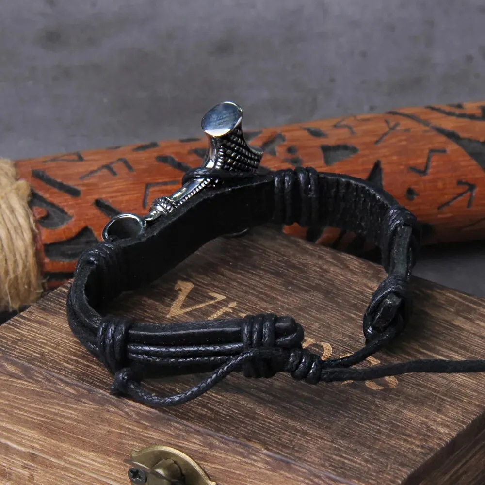 Thor's Hammer Wrap Viking Bracelet