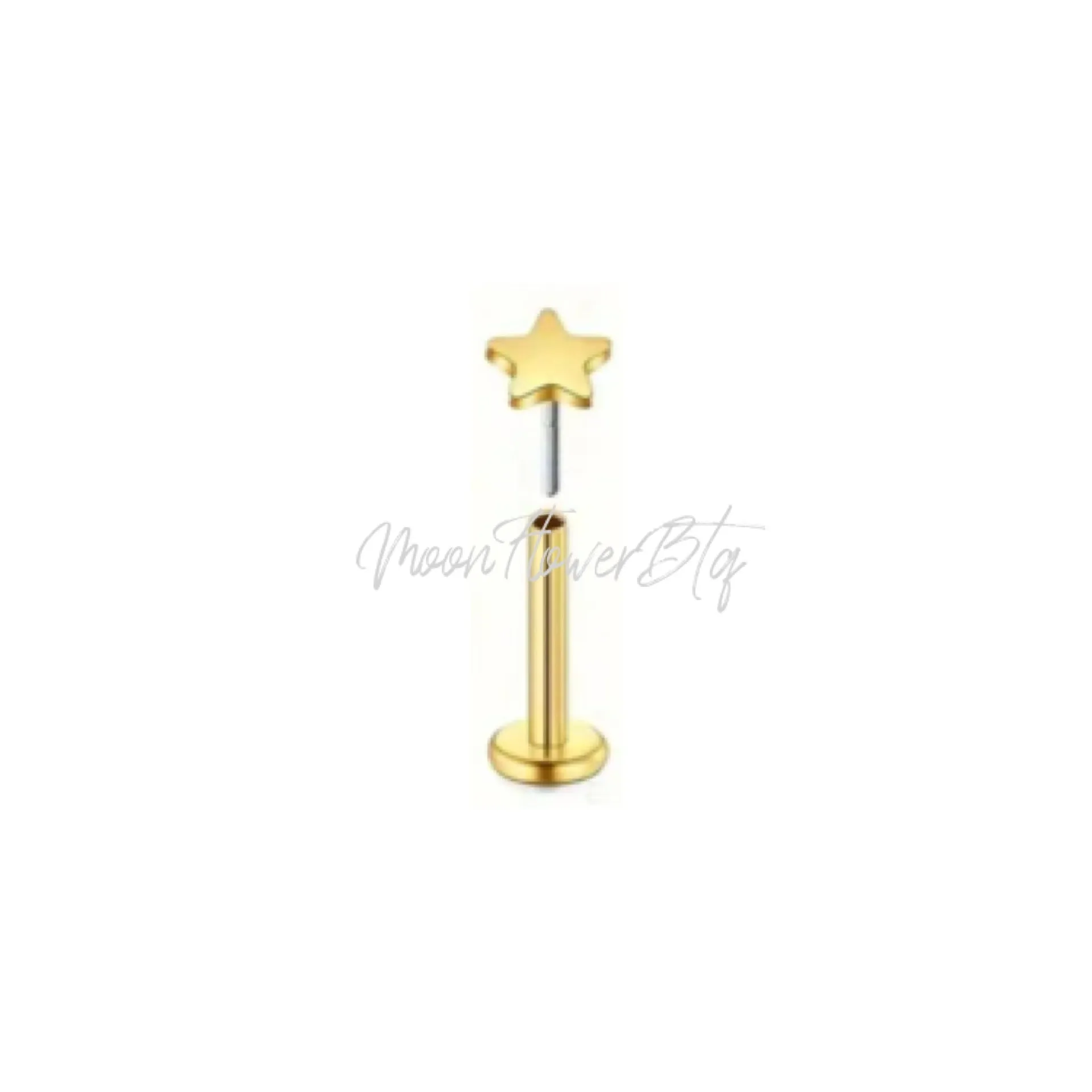 Tiny Gold Star Flat Back Stud