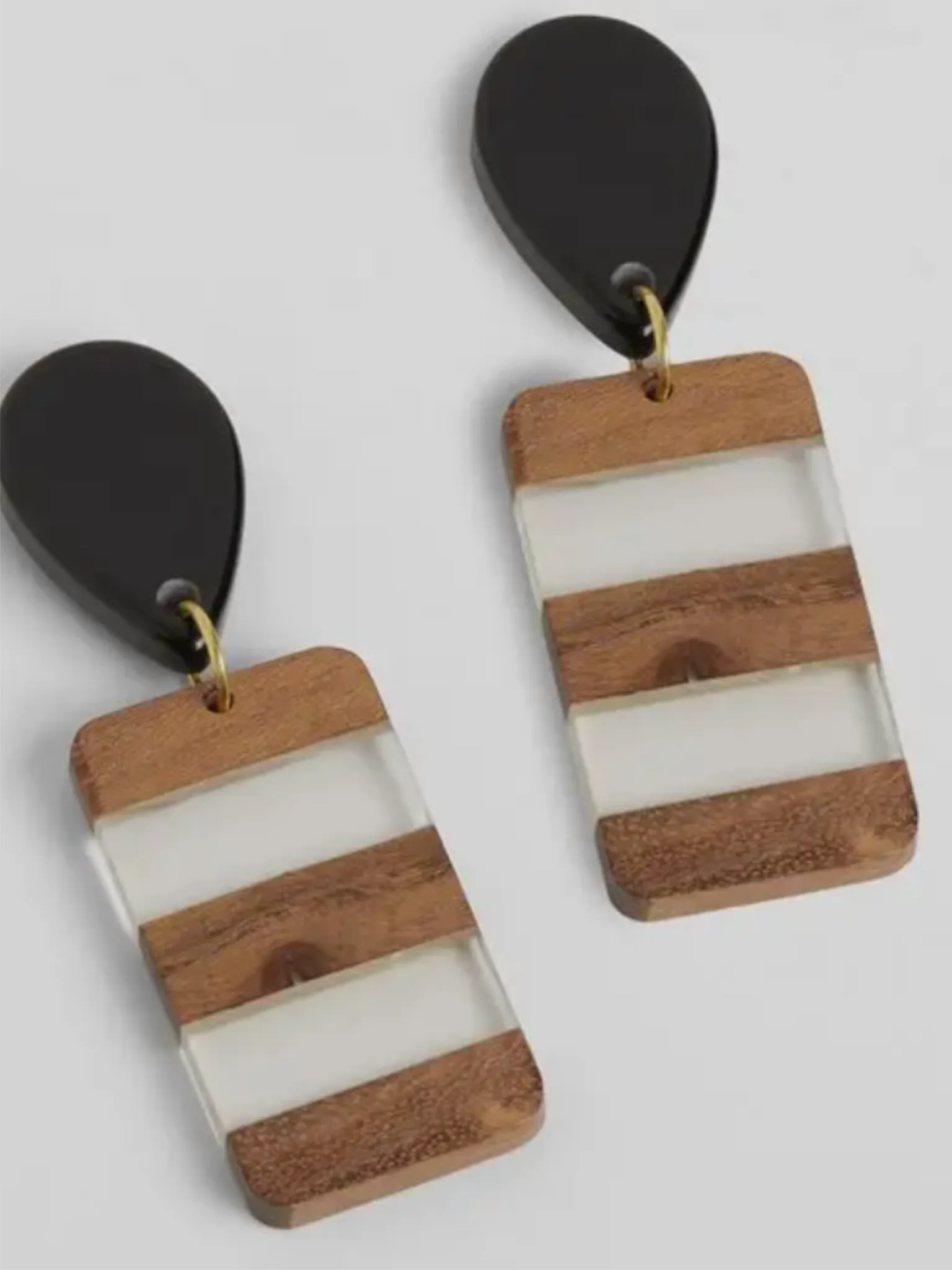 Tracy Earrings - Black   Brown