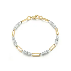 Two-Tone Pia Gold Chain Link Bracelet