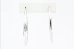 White Gold Extra Large Classic Hoop Earrings