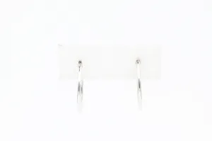 White Gold Thin Classic Hoop Earrings