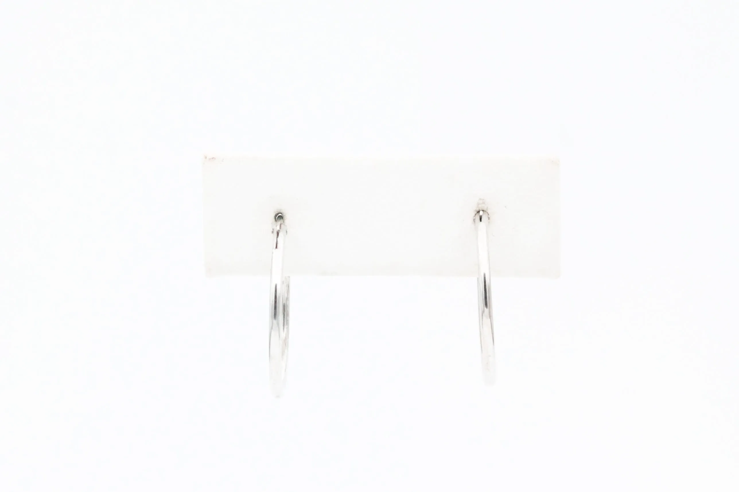 White Gold Thin Classic Hoop Earrings