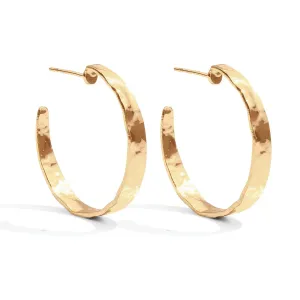 Wide Gilded Hoops-Gold