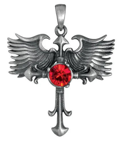 WINGED GOTHIC CROSS PENDANT, C/60