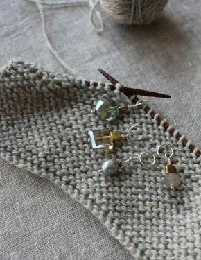 Wool & Wire: Crystal & Pearl Stitch Markers (Set of 3)